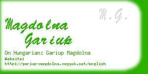 magdolna gariup business card